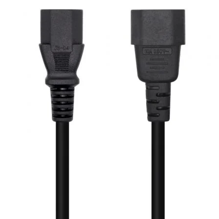 Aisens Cable de Alimentación CPU C13 Hembra a C14 Macho Negro 1,5m